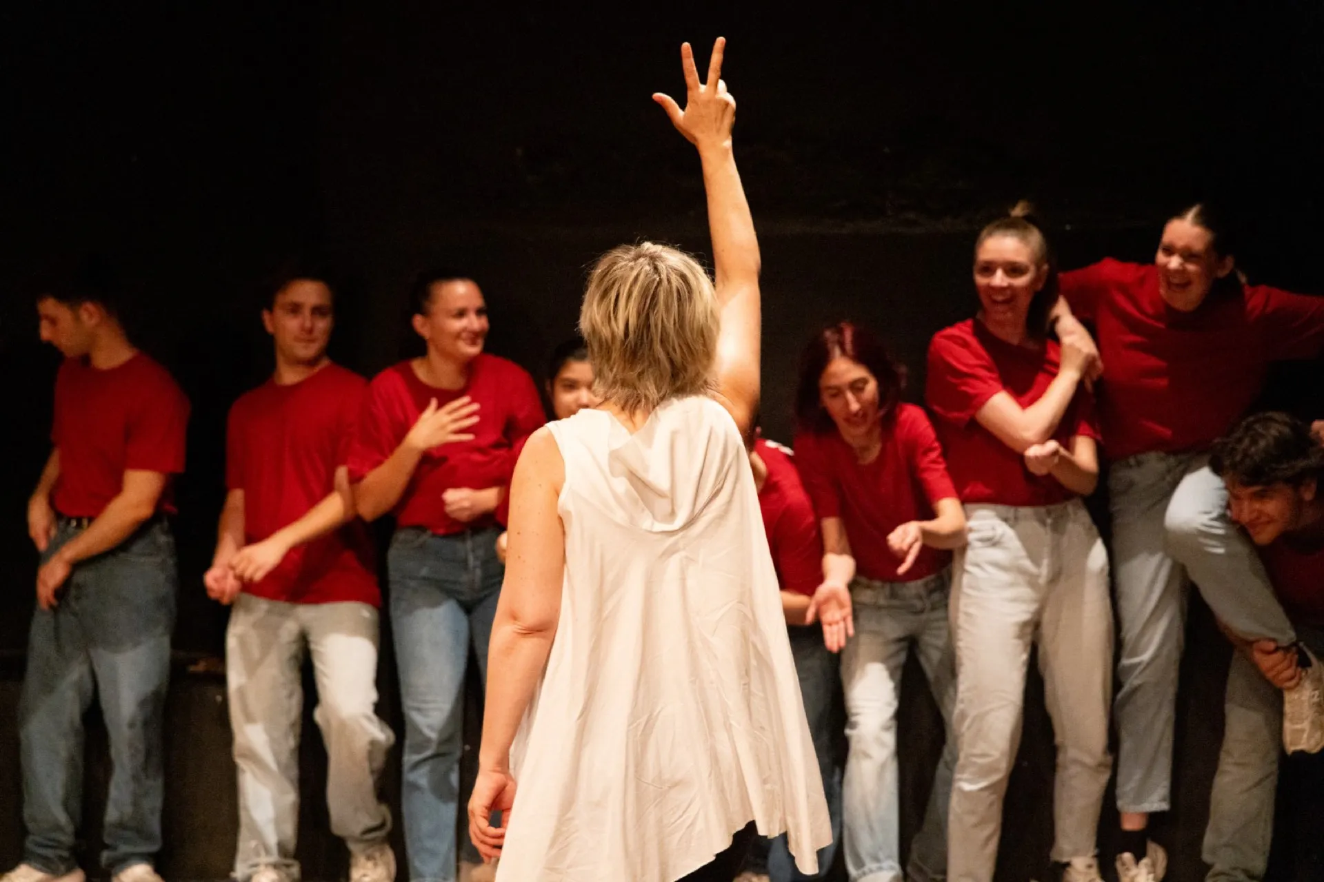 Lezione di recitazione con i collaboratori dell'Accademia Bordeaux Roma
